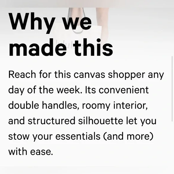 🍋 Lululemon Double-Handle Canvas Tote Bag 17L, NWT - Picture 9 of 12